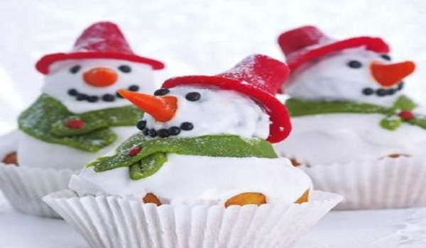 Cupcake Χιονάνθρωπος