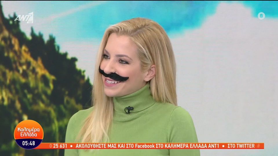 Η Μαρία Αναστασοπούλου εμφανίστηκε με μουστάκι στην εκπομπή - Το στοίχημα που έχασε