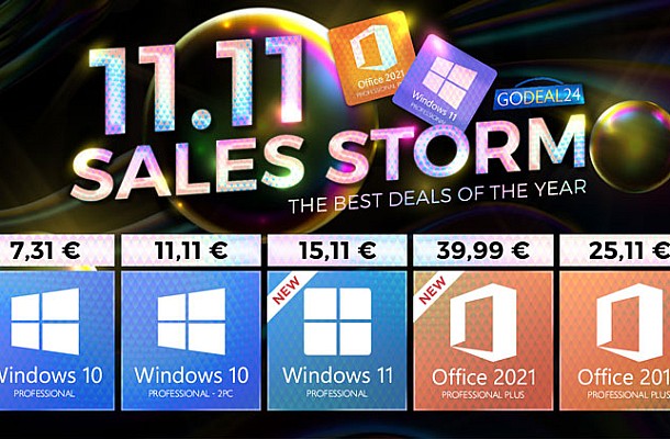 GoDeal24s 11.11 ΣΟΥΠΕΡ ΠΡΟΣΦΟΡΑ: Windows 10 και άλλα προϊόντα απο 5.55 €